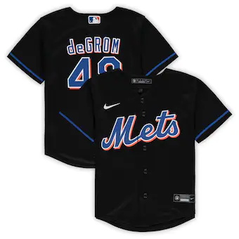 preschool nike jacob degrom black new york mets alternate r